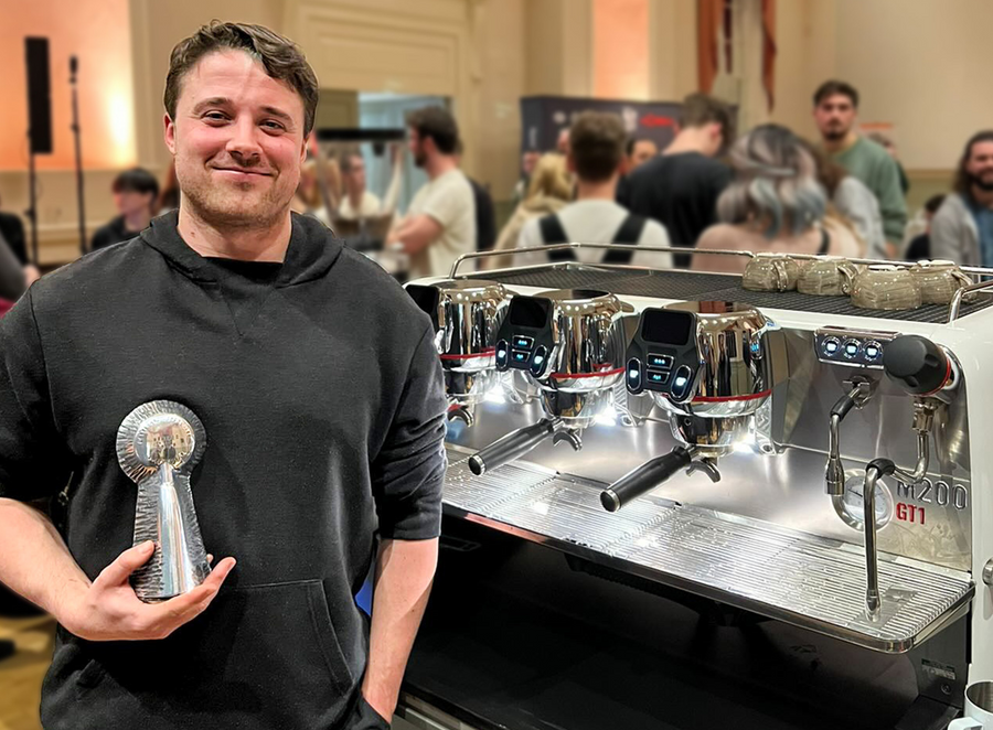 Alex Rubira wins the SCA Community Latte Art Throwdown! - Trading Post Coffee Roasters