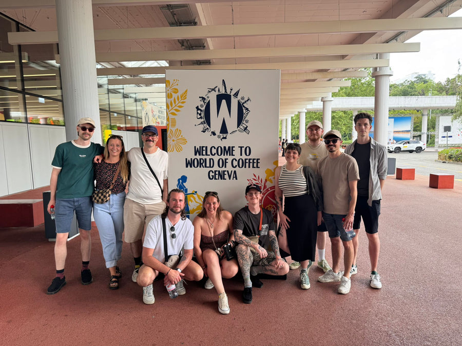 Trading Post Coffee Roasters team at World of Coffee Geneva
