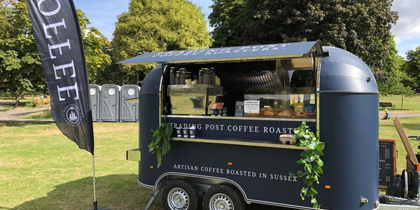 custom coffee trailer, coffee trailer for hire, Sussex speciality Trading Post coffee 