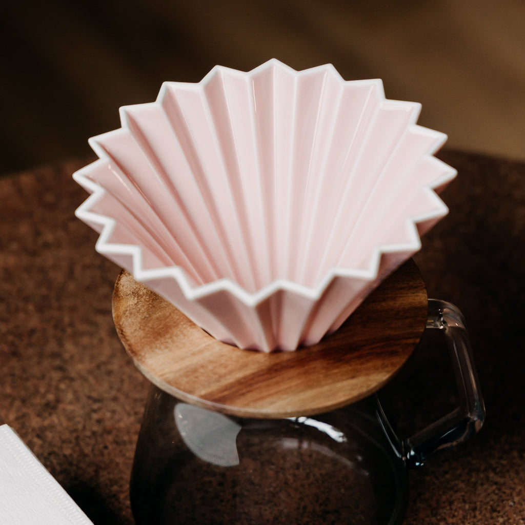 Origami Ceramic Dripper - Matte Pink (Size M)