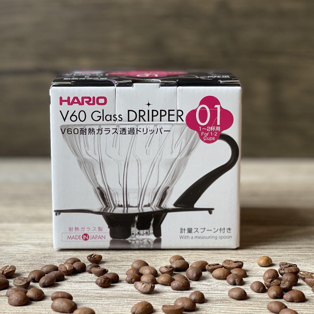 Hario V60 Glass Coffee Dripper Black - Size 01